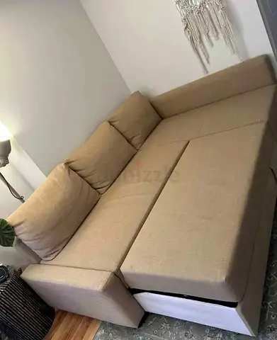 Modern Grey Sectional Sofa bed with Storage