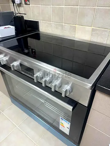 Beko latest model full electric ceramic 5 hobs stove oven fan cooking range 90x60 cooker