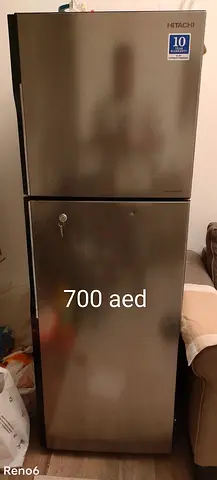 Hitachi Stainless Steel Top Freezer Refrigerator - Excellent Working Condition