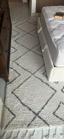 Beige Berber Shaggy Area Rug 200x290 cm - Light Use