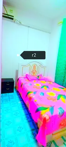 Room with partition with window