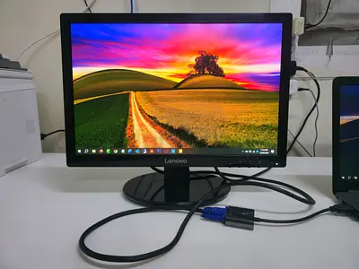 Lenovo 20.5-inch LCD Monitor with HDMI Adapter - Good Working Condition