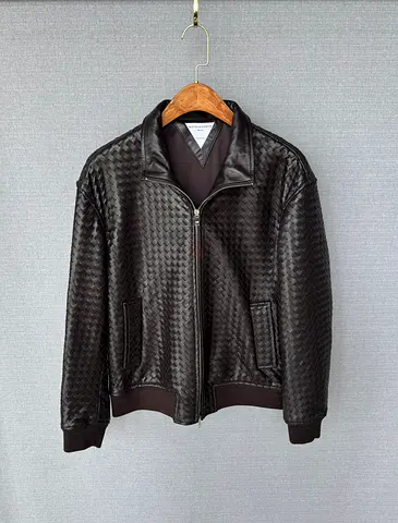 Bottega Veneta Pure leather jacket for men