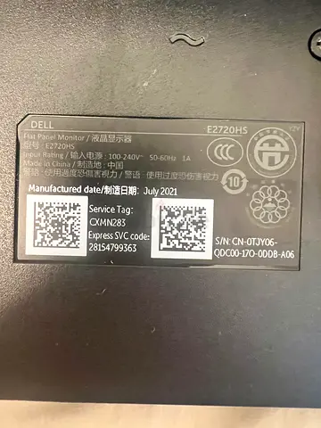 Dell flat panel monitor e2720hs