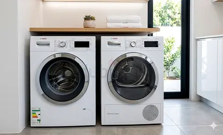 Bosch latest model series 8 9 kg washer and 9 kg dryer separate set freestanding bysjhs