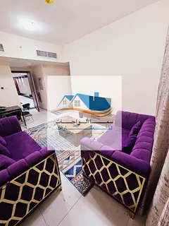 Room and hall in Al Taawun Tower, Hamid, with a children's pool, 4200 + Internet, insurance 1000