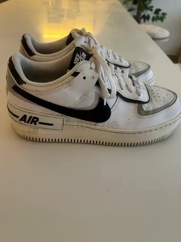 Used Nike Air Force 1 Low White/Black shadows - Size UK 7 (41)