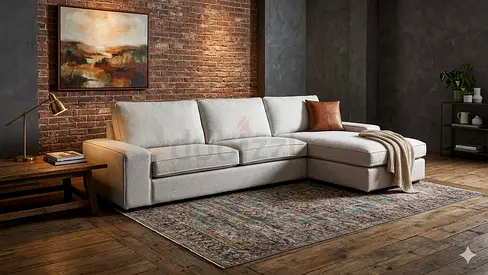 IKEA Kivik L shape sofa beige