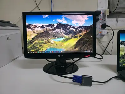 LG 19.5-inch LED Monitor with HDMI Adapter - Good Working Condition