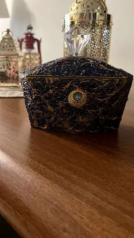 Decorative Black  Gold Jewelry Trinket Box (Handcrafted Look)