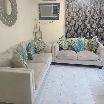 Beige 3+2+1 Seater Sofa Set with Cushions - Good Condition