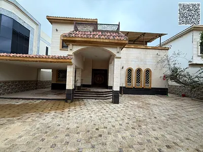 Luxury villa for rent five master bedrooms spacious majlis family living hall equipped kitchen maid room and private parking yard in a prime location