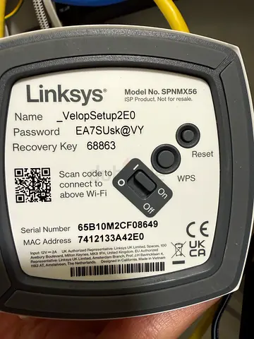 Linksys Velop Mesh Wi‑Fi Node (SPNMX56) - Single Unit / MX5600