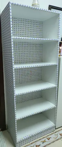 Cabinet-Decoration/Bookcase-5-Shelves with Patterned Backing