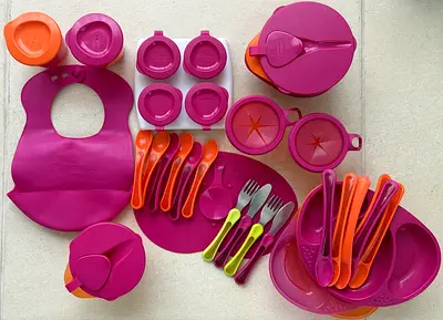 Tommee Tippee Full Set Baby Weaning Dishes and Utensils 44 pcs