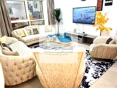 Al Khan Burj Al Rose Apartment 3 bedrooms, hall, 3 bathrooms with a fleet and a balcony