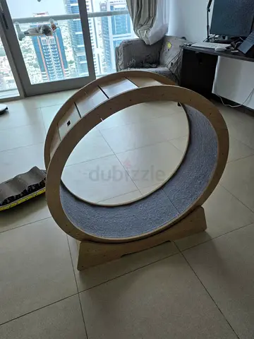 Large Wooden Cat Exercise Wheel - Good Condition