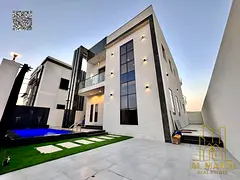 Villa with pool for sale in Al Bahia area, Ajman. Excellent location. Registration fees included. Fr
