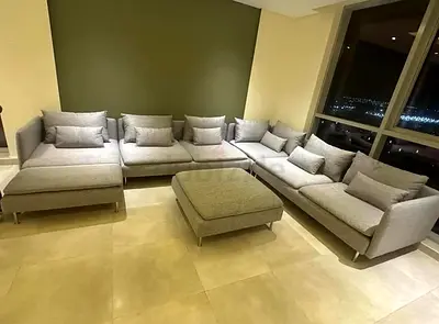 Brand New condition Ikea soderhamn corner Ushape sofa with footstool