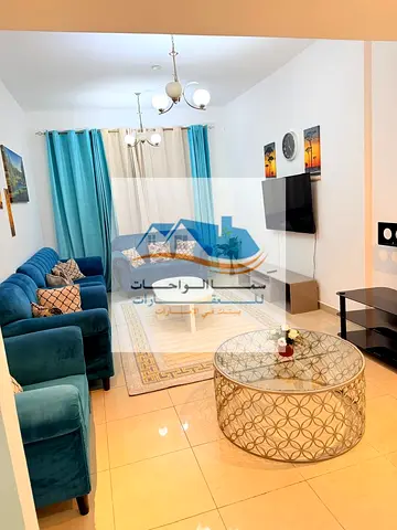Sharjah – Al Khan, Al Rose Tower 1 Bedroom Apartment with Living Room, 2 Bathrooms, and Kitchen Ful