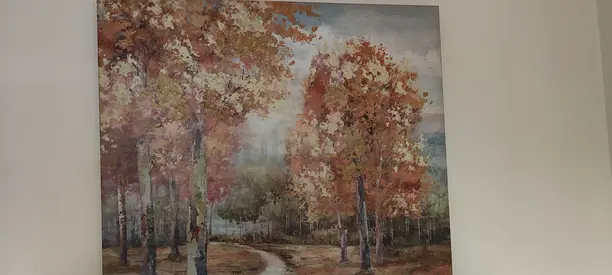 Large           Autumn Landscape Wall Painting - Neutral Tones