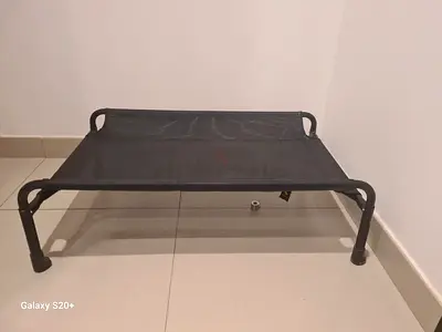 Elevated Black Mesh Dog Bed - Good Condition