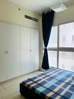 Master bedroom with attached bathroom