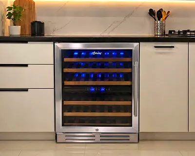 Terim Built in wine cooler beverage with double temperature
