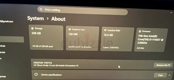 HP ZBook / HP ZBook Fury 14-inch G8 Mobile Workstation - 11th Gen Intel i5, 16GB RAM, 238GB SSD