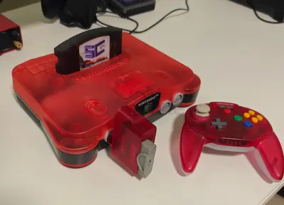 Nintendo 64 +expansion pack +flash cart +wireless controller