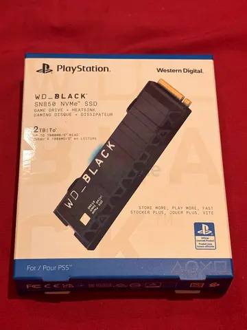 WD_BLACK Western Digital 2TB SN850 NVMe SSD for PS5 Consoles, with Heatsink Gen4 PCIe, M.2 2280, Up
