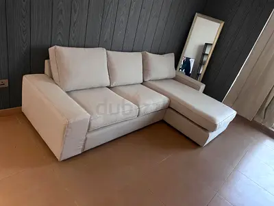 L-Shaped Sectional Ikea kivik sofa
