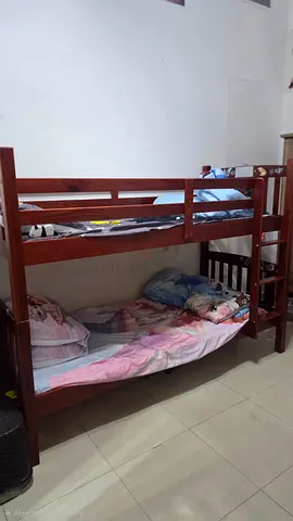 Solid Wood Bunk Bed - Twin over Twin, Good Condition