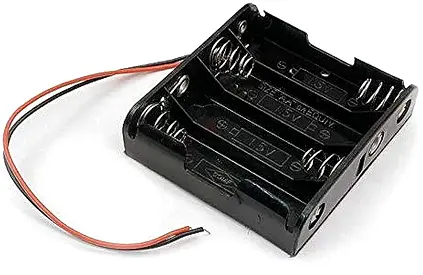 4x AA Battery Holder / Battery Case with Wires (4 Cell) - Spare Power Mount