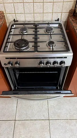 Hoover Steel Gas Cooker with Oven - 4 Burners, Good Condition