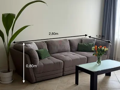 Grey Modular Sofa (3 Sections) – Excellent Condition