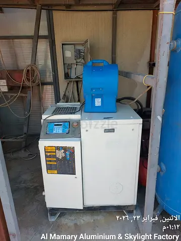 Used Industrial Air Compressor Unit with Motor and Control Panel