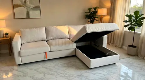 IKEA vimle L shape sofa bed beige excellent condition