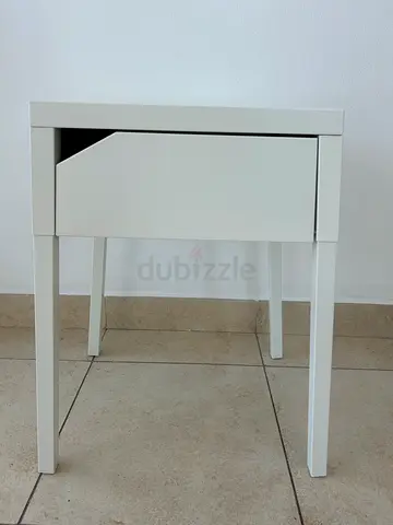 IKEA Bedside Table Nightstand white steel