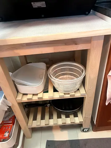 Small wooden kitchen trolley/cart with wheels