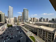 Free AC | Parking | Gym &amp; Pool | Balcony open view Al Qasba | Dubai exit | Built-in wardrobes | 