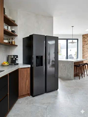 Samsung latest model side by side refrigerator with water depanser and ice maker matt Black iu