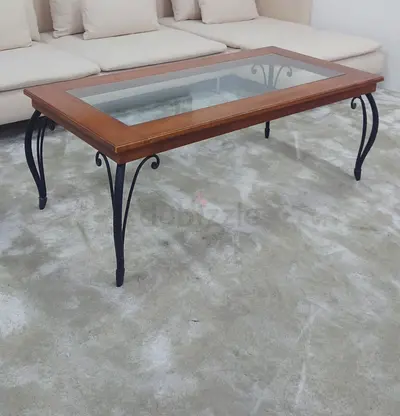 Wooden Coffee Table Top-Glass