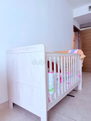 White Wooden Baby Crib - Solid and Gently Used