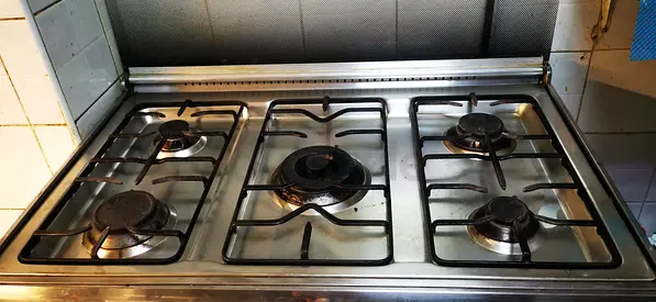 Used 5-Burner Gas Cooker with Oven - Stainless Steel