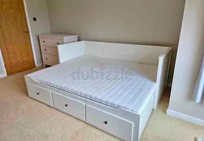 Ikea hamnes day bed with 2 mattress and 3 store Drawer underneath