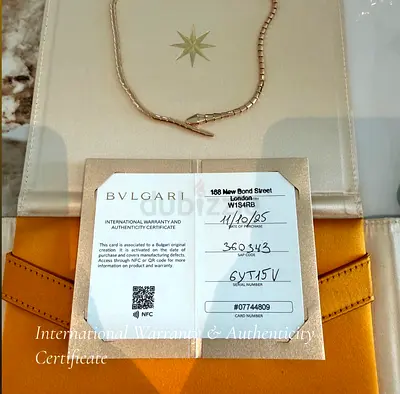 Bvlgari Serpenti Viper Snake Chain Necklace Rose Gold 18k