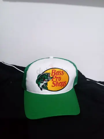 Green  White Bass Pro Shops Trucker Cap
