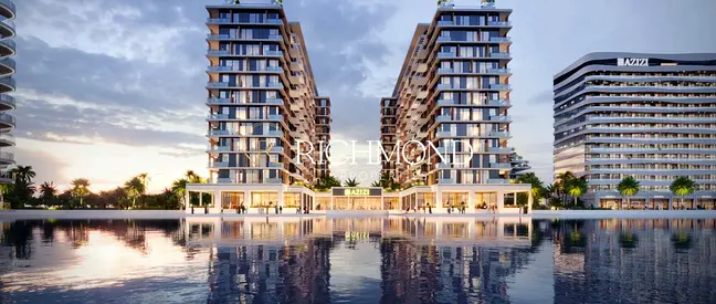 شقة بغرفتي نوم | عزيزي فينيسيا 15 برج B | إطلالات على البحيرة والمسبح | تصميمات داخلية مفروشة