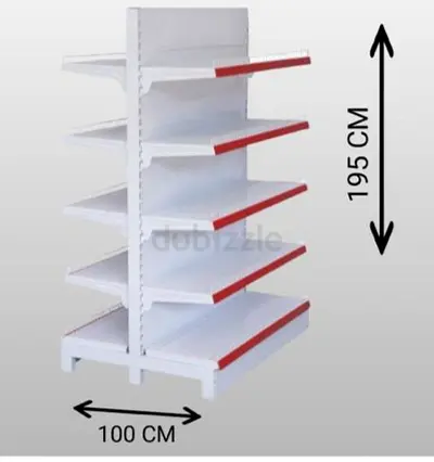 Double-sided Retail Gondola Shelving Unit — 195cm x 100cm